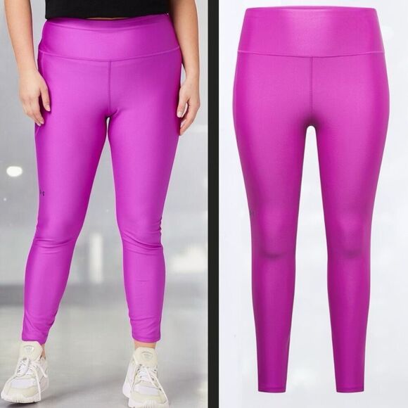 Under Armour Pants - Under Armour UA Purple HeatGear No-Slip Training Pocket Leggings Size XXL